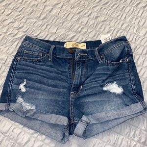 Hollister size 5 high rise jeans shorts
